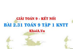 Bài 2.31 SGK Toán 9 tập 1 Kết nối tri thức